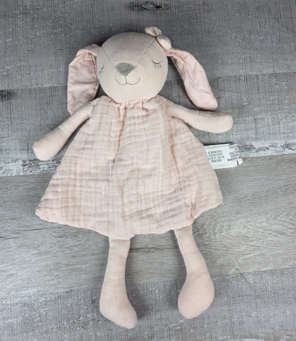 Cloud Island Pink Bunny Rabbit Muslin Lovey Security Plush Target 12" b249